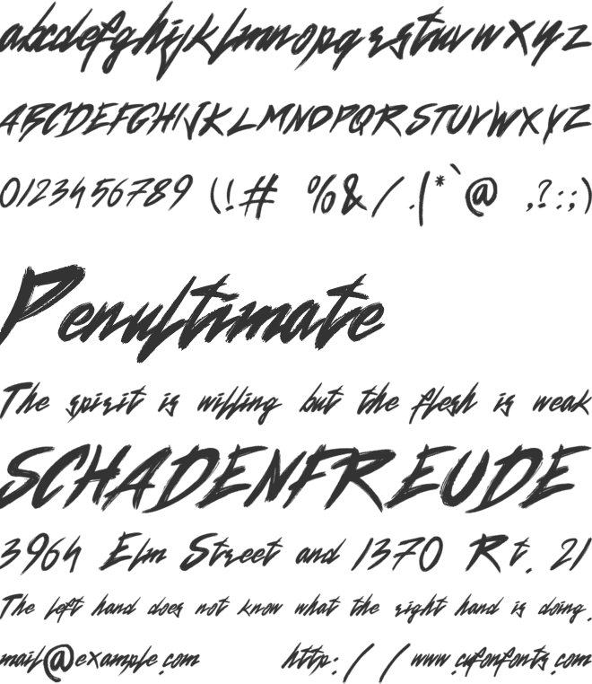 Brafesuit font preview