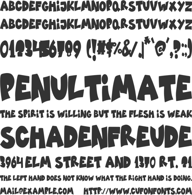 Boldie Chunks font preview