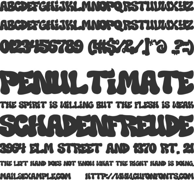 Mock Bear font preview