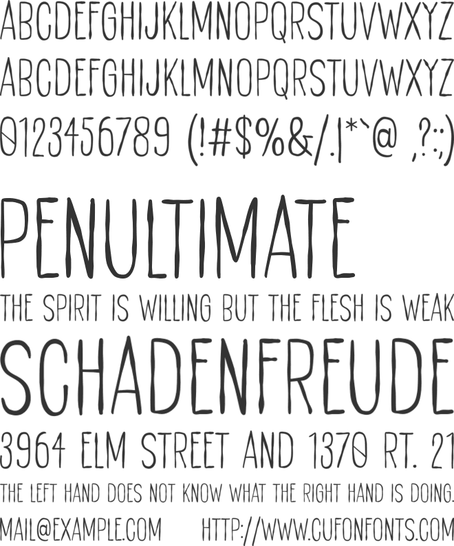 Smart Duck font preview