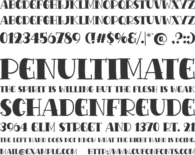 Extra Snack font preview