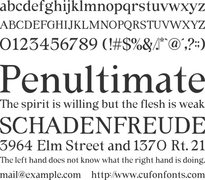 Montpier font preview