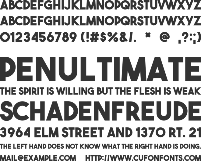 THE  FONT font preview