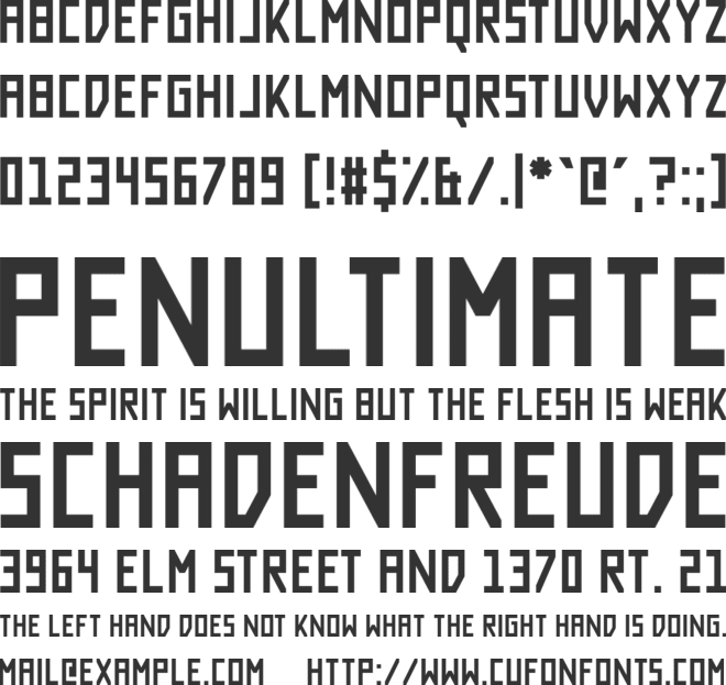 Tempter font preview