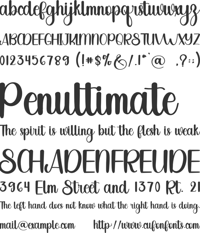 Morning  Handmade font preview