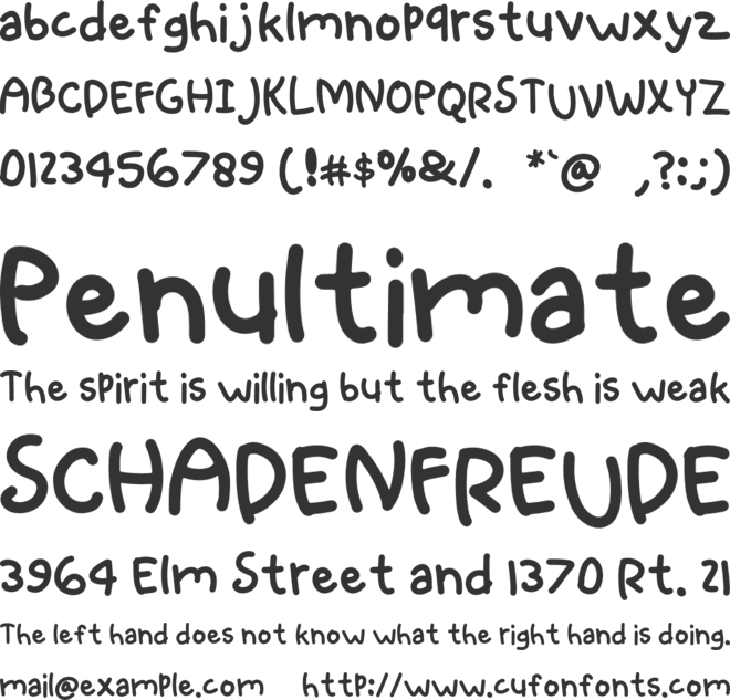 KYUTE font preview