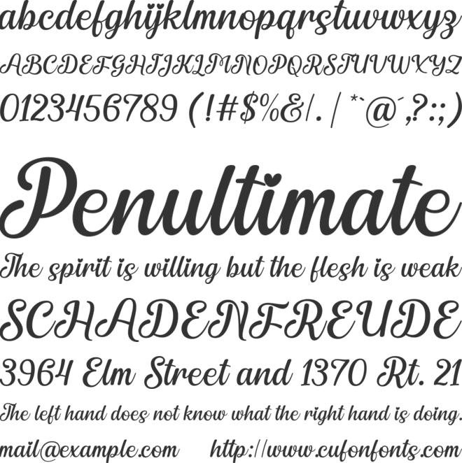 Early Sunday font preview