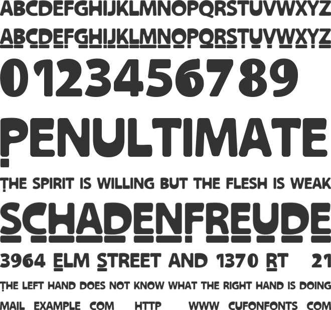 RETRO DISPLAY font preview