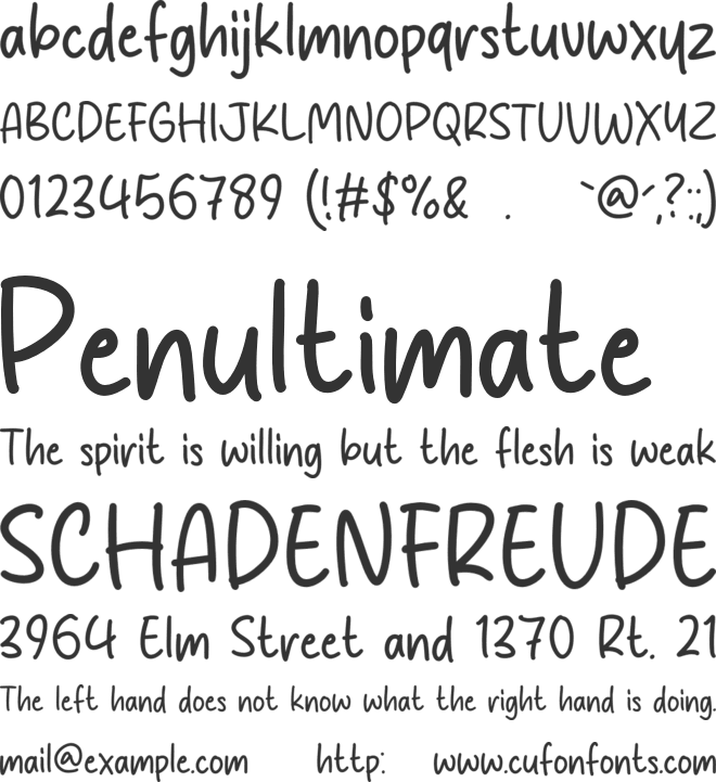 Hello Jany font preview