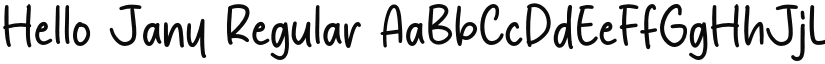 Hello Jany font download