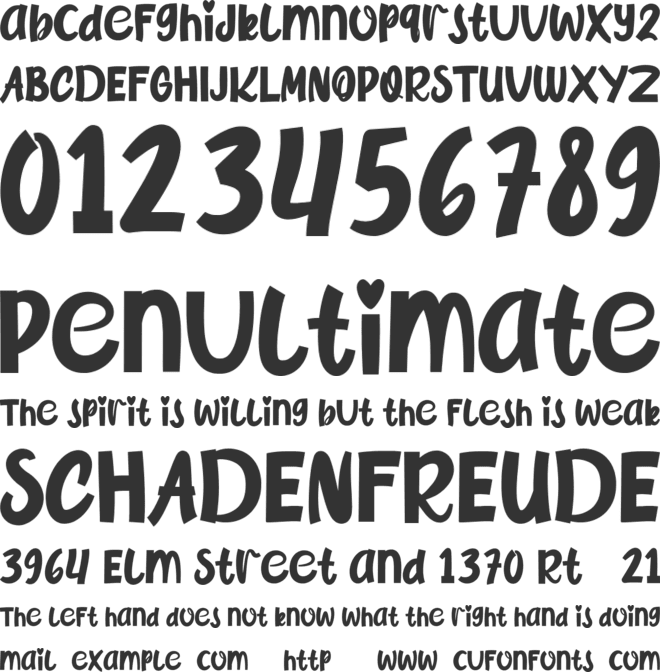 Gaming font preview