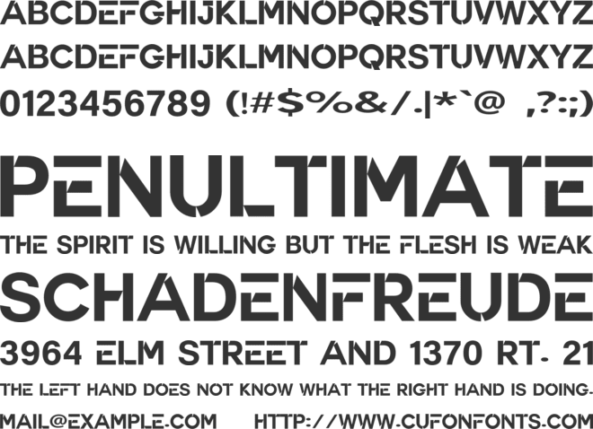 Genflox font preview