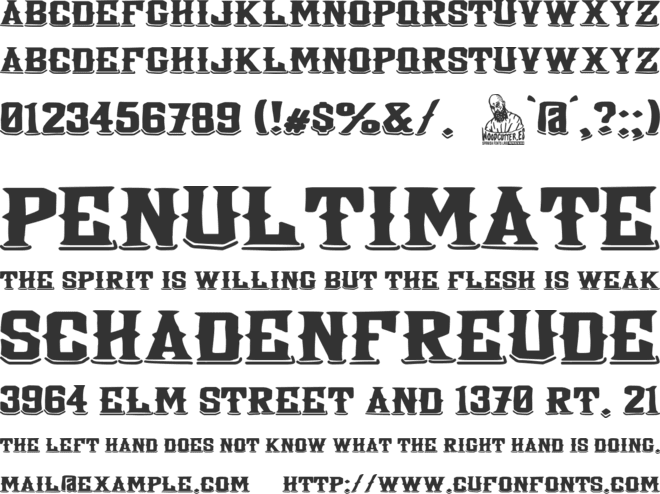 Highlands Tour font preview