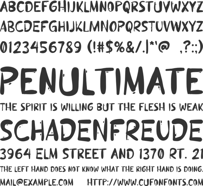 THINBOLD font preview