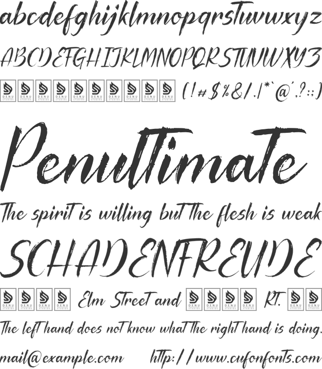 Palfian font preview