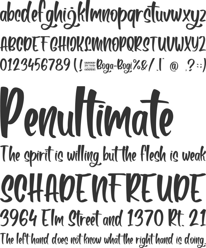 Boga-bogi Personal Use Only font preview