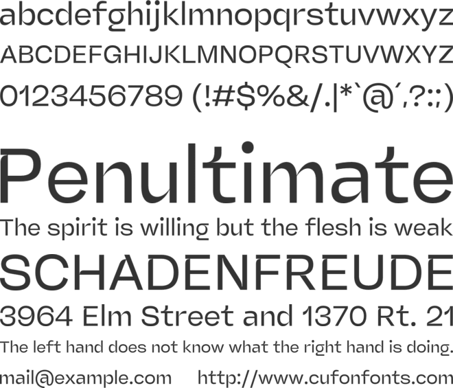 Miguer Sans font preview