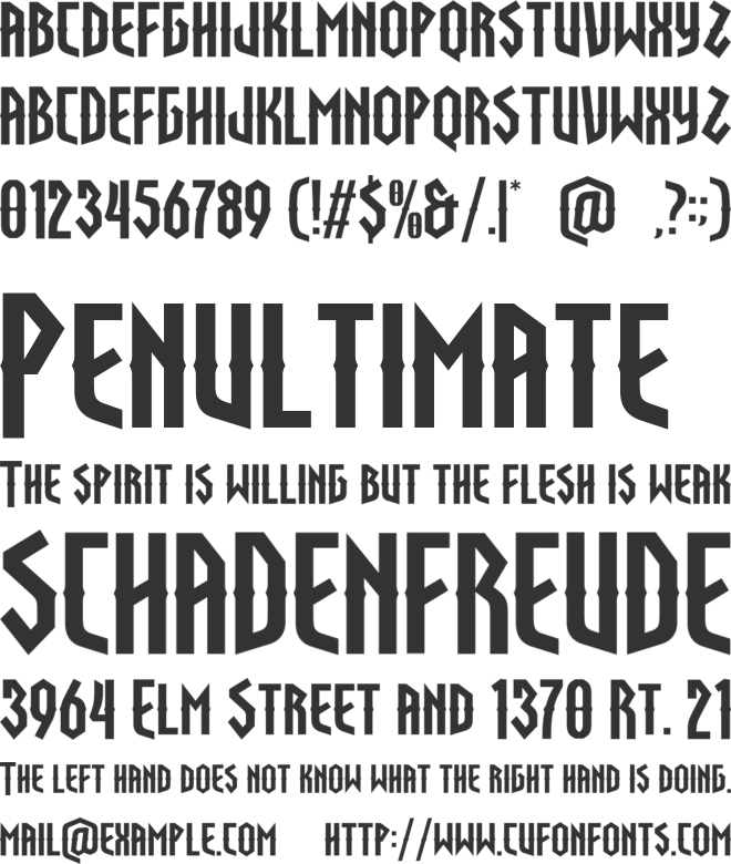 Roomach font preview