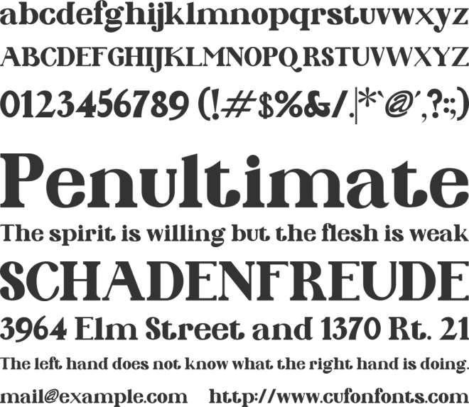 Phinisi Serif font preview