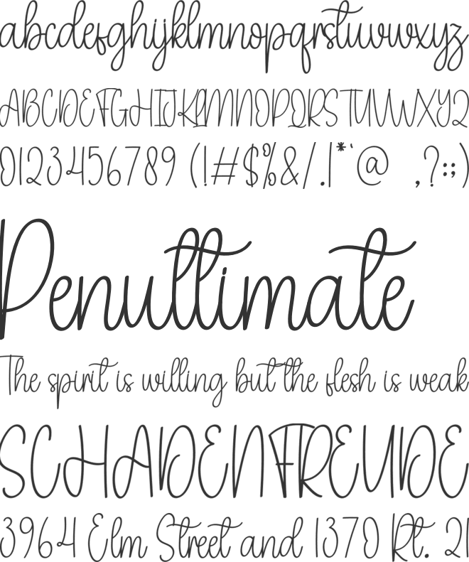 Twistly font preview