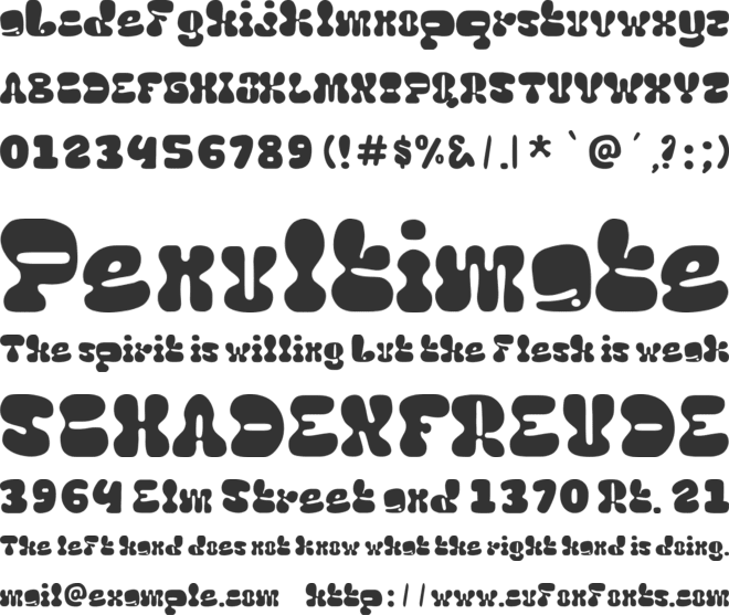 Menika font preview