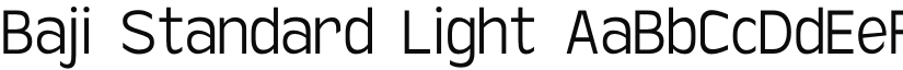 Baji Standard Light font