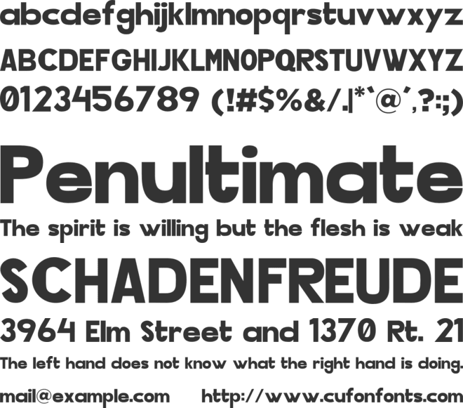 Hexanova font preview