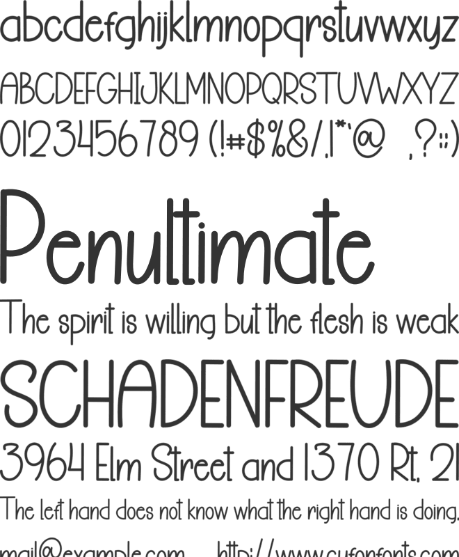 Special Girls font preview