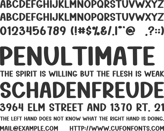 Skylight font preview