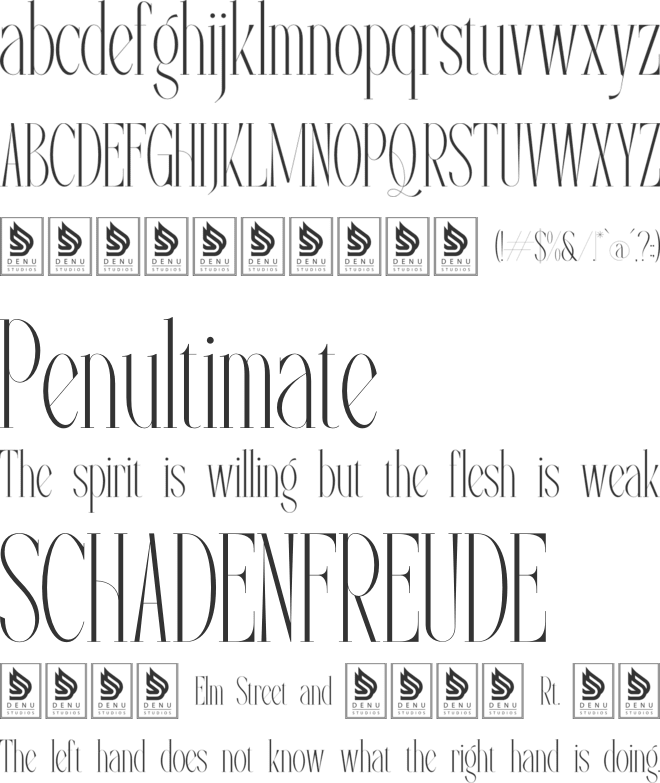 Tebranos font preview