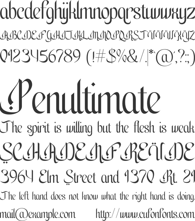 Haymila font preview