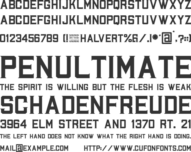 Halvert Personal Use Only font preview