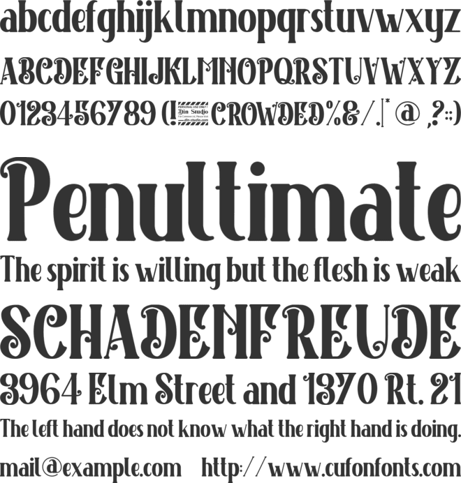 Crowded Personal Use Only font preview