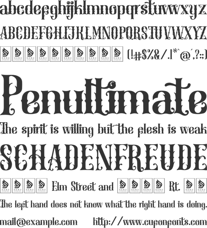 Belion Radego font preview