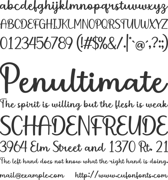 Taskyna font preview