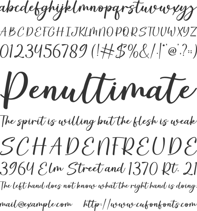 Rechary font preview