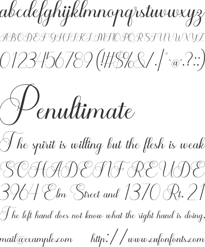 Garselyna font preview