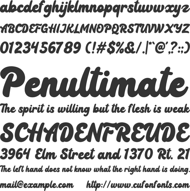 Belgine font preview