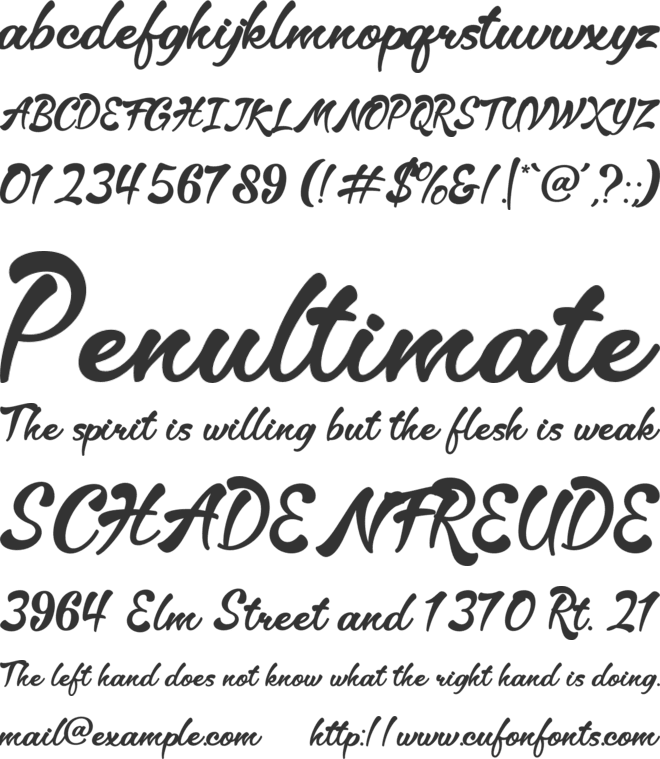 Backey Lonely font preview