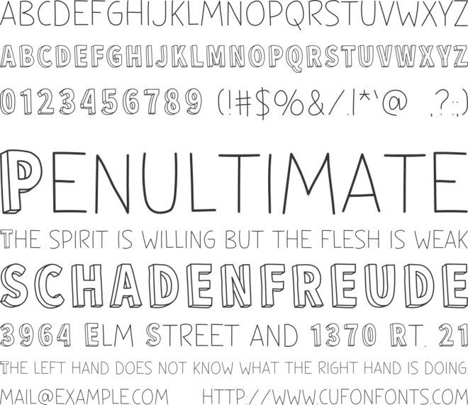 BEARY font preview