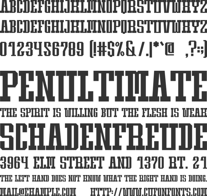 Mountain Vector font preview