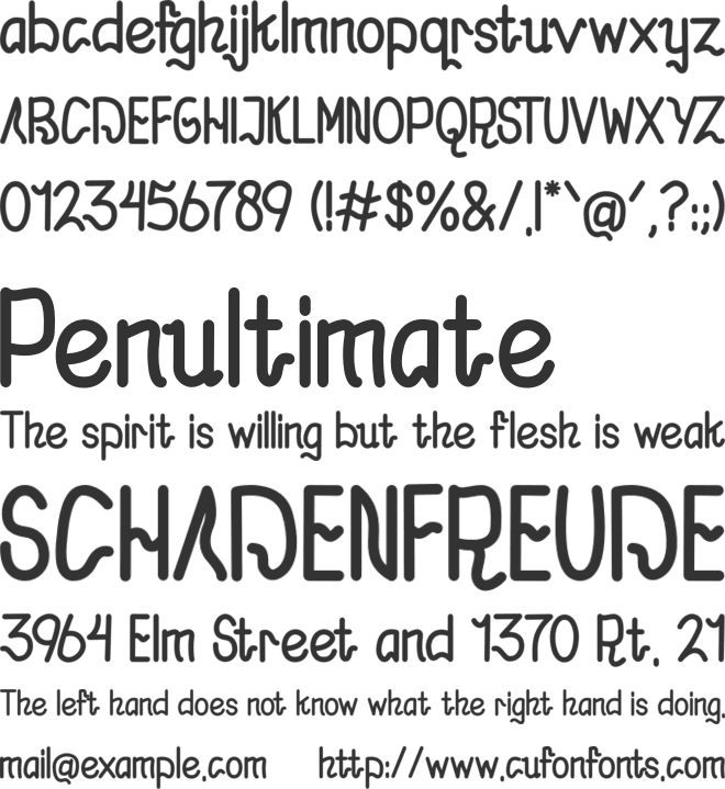 Straginue font preview