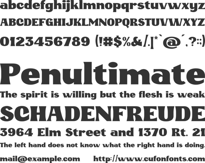 Browndwin font preview