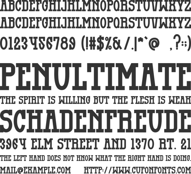 Summit Chores font preview