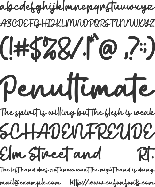 Gilbert Cuttons font preview