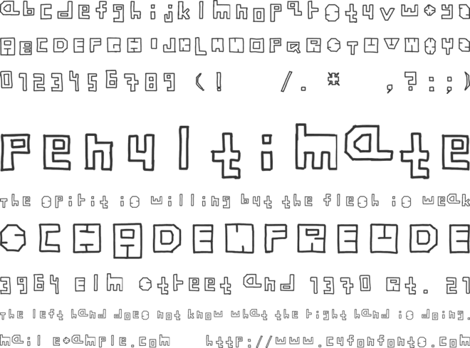 Boxphabet font preview