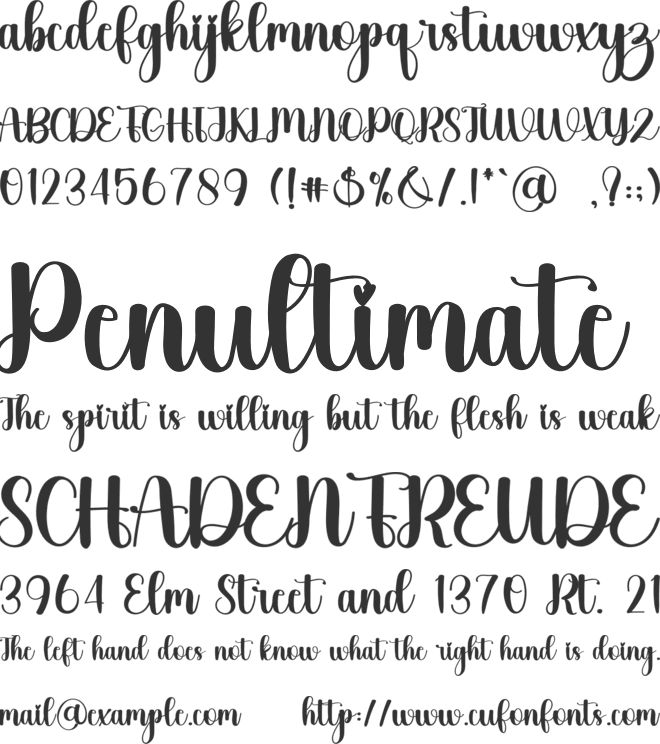 Clubing font preview