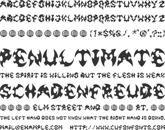 Groovy Tribal font preview