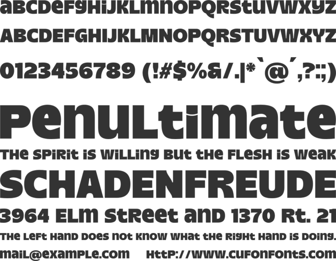 Pageson font preview