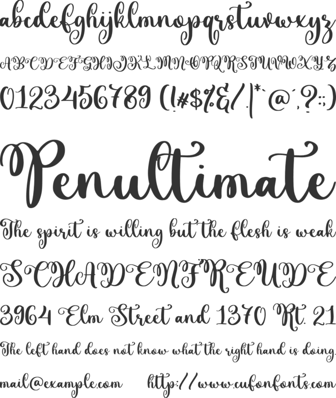 Pretty Holiday font preview